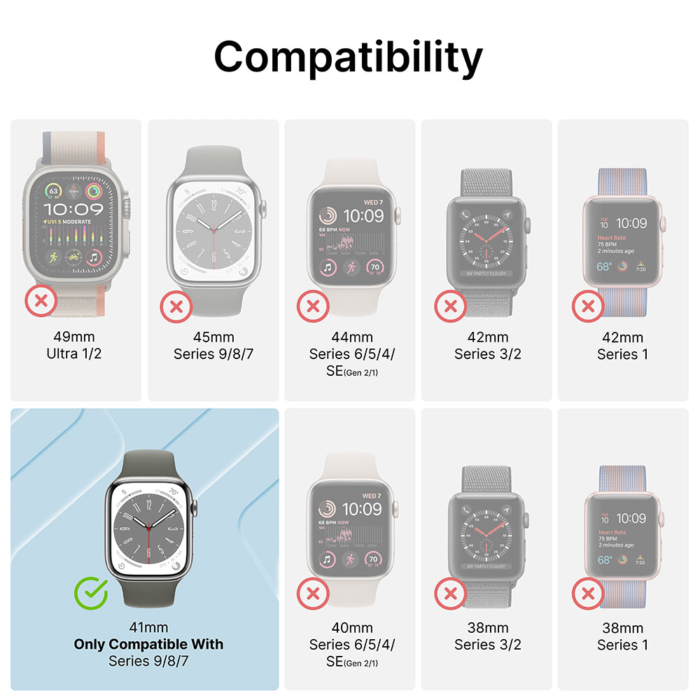 Apple Watch Series 9/8/7, 45mm/41mm - Screen Protector, 2 Pack