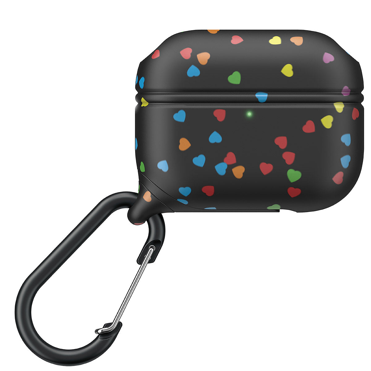 CATAPLAPDPROHTB | catalyst airpods pro gen 2 1 waterproof case carabiner special edition black with hearts front view
