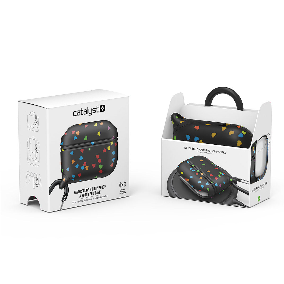 CATAPLAPDPROHTB | catalyst airpods pro gen 2 1 waterproof case carabiner special edition black with hearts packaging