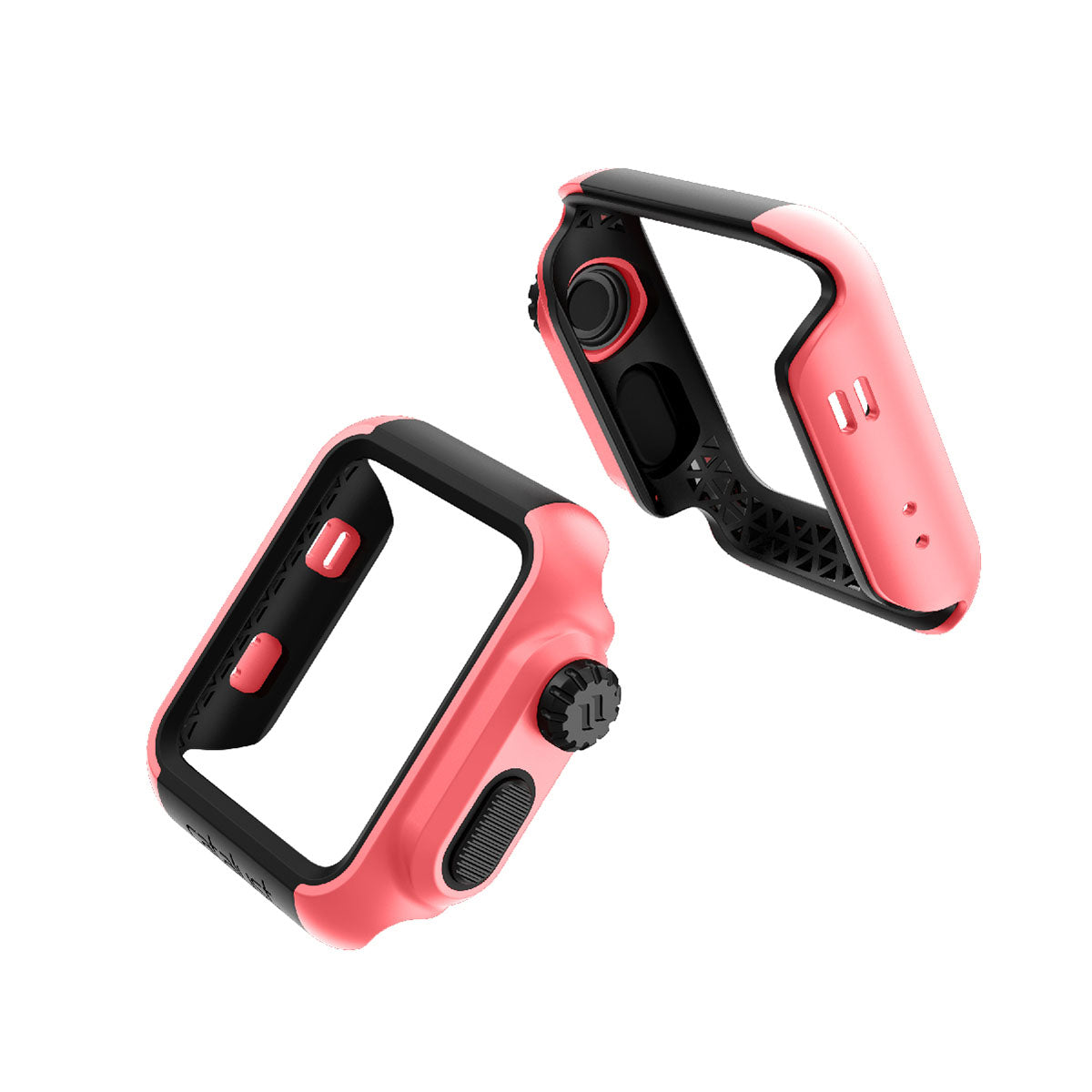 catalyst apple watch series 3 2 42mm impact protection case views of all the sides of the impact protection case coral
