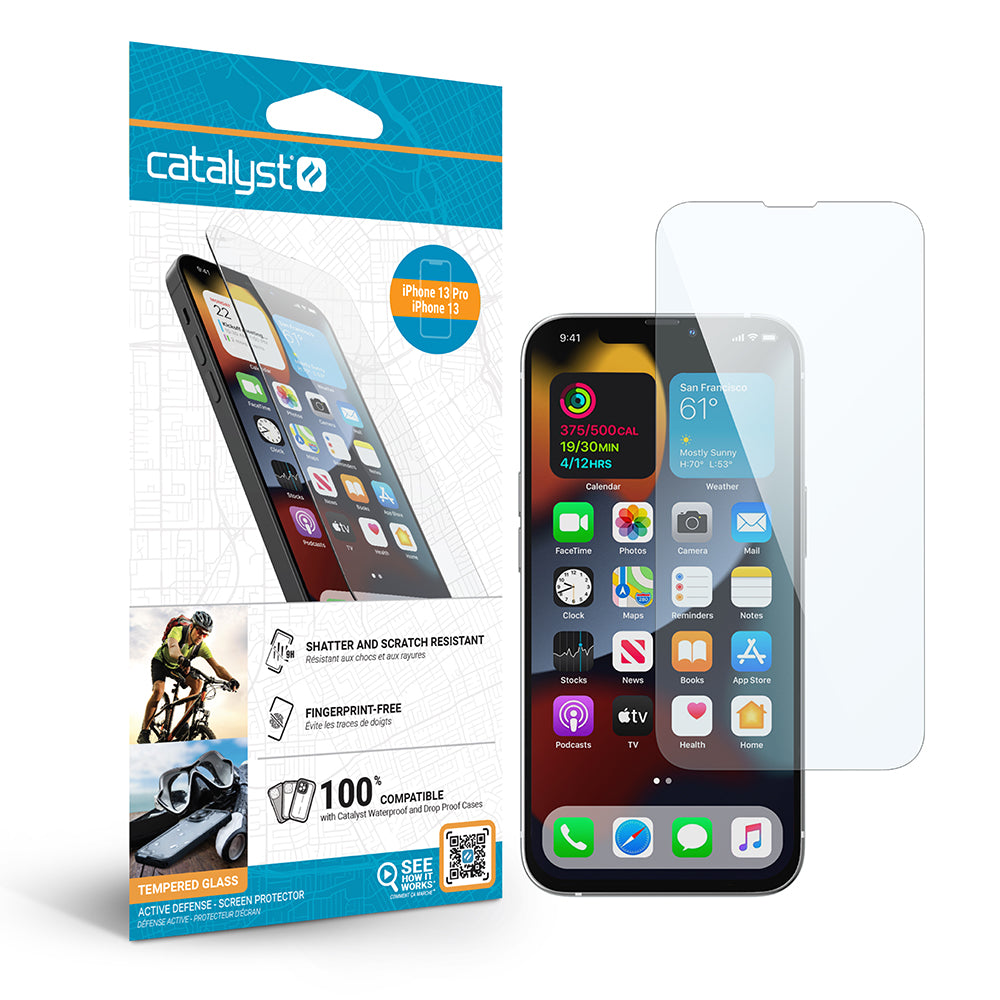 Catalyst tempered glass screen protector iPhone 13 Series packaging